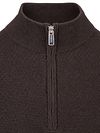 Profuomo Half Zip Pullover Structure Brown