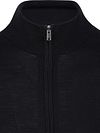 Profuomo Half Zip Pullover Merino Wool Black