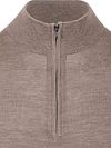 Profuomo Half Zip Pullover Merino Wool Brown