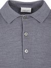 Profuomo Longsleeve Poloshirt Merinowolle Grau Product / Detail