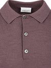 Profuomo Longsleeve Poloshirt Merinowolle Aubergine Product / Detail