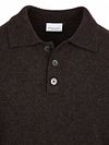 Profuomo Longsleeve Poloshirt Boiled Wool Braun