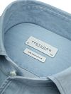 Profuomo Chemise Twill Denim Bleu Clair