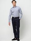Profuomo Chemise Basketweave Bleu Model / Voorkant