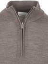Profuomo Half Zip Pullover Merinowol Taupe Product / Detail