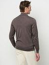 Profuomo Half Zip Pullover Merinowol Taupe Model / Achterkant