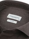 Profuomo Hemd Peached Twill Flanell Braun Product / Detail