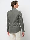 Profuomo Hemd Peached Twill Flanel Groen Model / Achterkant