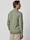 Profuomo Half Zip Pullover Luxury Basic Green Model / Achterkant
