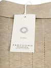 Profuomo Knitted Half Zip Polo Dropneedle Beige Product / Detail