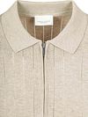 Profuomo Knitted Half Zip Poloshirt Dropneedle Beige Product / Detail