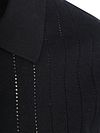 Profuomo Knitted Half Zip Poloshirt Dropneedle Navy Product / Detail