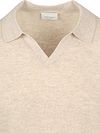 Profuomo Longsleeve Poloshirt Wool Blend Sand Product / Detail