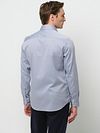 Profuomo Basketweave Overhemd Blauw Model / Achterkant
