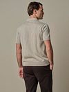 Profuomo Knitted Half Zip Poloshirt Dropneedle Beige Model / Achterkant