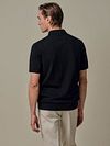 Profuomo Knitted Half Zip Polo Shirt Dropneedle Navy Model / Achterkant
