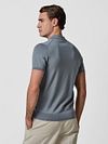 Profuomo Polo Shirt Luxury Basic Blue Model / Achterkant