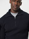 Profuomo Pullover Half Zip Laine Marine  Model / Detail