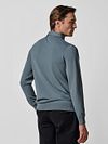 Profuomo Longsleeve Poloshirt Luxury Basic Blau Model / Achterkant