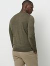 Profuomo Pullover Merino Wool Olive Model / Achterkant