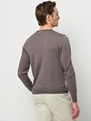 Profuomo Pullover Merinowol Taupe Model / Achterkant