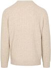 Profuomo Pullover Rib Wol Blend Sand Product / Achterkant