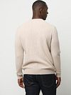 Profuomo Pullover Rib Wol Blend Sand Model / Achterkant