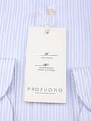 Profuomo Twill Skjorte Striber Lyseblå