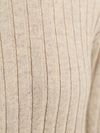 Profuomo Sweter z prążkowanej dzianiny z mieszanki wełny w kolorze piaskowym Product / Detail