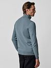 Profuomo Half Zip Pullover Luxury Basic Blauw Model / Achterkant