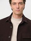 Profuomo Overshirt Moleskin Donkerbruin Model / Voorkant