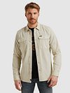 PME Legend Overshirt Fine Corduroy Ecru Model / Voorkant