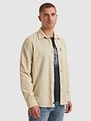 PME Legend Overshirt Dobby Corduroy Ecru Model / Zijkant