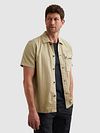 PME Legend Short Sleeve Shirt Slub Twill Spray Green Model / Voorkant