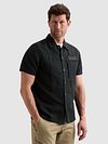 PME Legend Chemise Manches Courtes Cotton Linen Marine Model / Voorkant