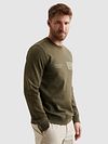 PME Legend Sweater Logo Olive Model / Zijkant