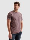 PME Legend American Classic T-Shirt Moonscape Purple Model / Zijkant