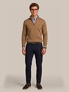 Steppin' Out Half-Zip Pullover Cotton Cashmere Camel Model / Voorkant