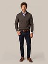 Steppin' Out Half Zip Pullover Merinould Brun Model / Voorkant