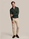 Suitable Merino Half Zip Sweater Dark Green Model / Voorkant