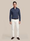 Suitable Merino Half Zip Trøje Denim Blå Model / Voorkant