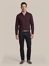 Suitable Merino Half Zip Trøje Burgundy Model / Voorkant