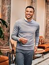 Suitable Merino Sweter Grey Model / Sfeerbeeld