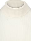 Suitable Rullekrave Rib Merino Off White Product / Detail