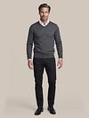 Suitable Merino Pullover V-Hals Antraciet Model / Voorkant