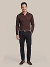 Suitable Compact Cotton poloshirt Burgundy Model / Voorkant