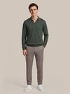 Suitable Compact Cotton Polo w kolorze ciemnozielonym Model / Voorkant