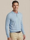 Suitable Compact Cotton Poloshirt Steel Blauw Model / Voorkant