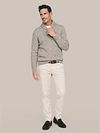 Suitable Genser Skjerf Tweed Eco Ull Taupe Model / Voorkant