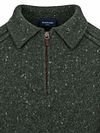 Suitable Polo Zip Pull Tweed Vert foncé
